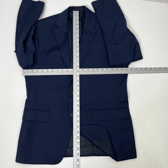 Ralph Lauren LRL Blazer Blue Wool Blend Sport Jacket Natural Stretch Mens 40R - Picture 11 of 14